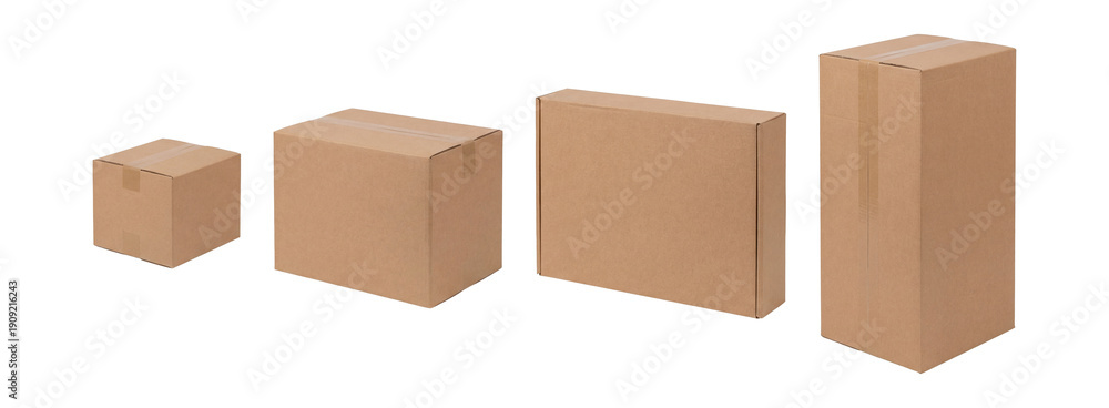 Fototapeta premium Parcel box set.