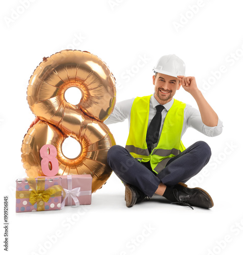 Happy young male architect ...