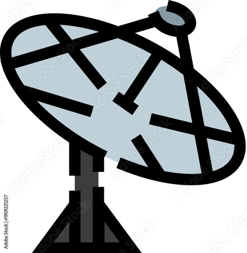 Satellite dish providing universal connectivity and telecommunication services, collecting and transmitting data for internet, television, and radio broadcasting across the world