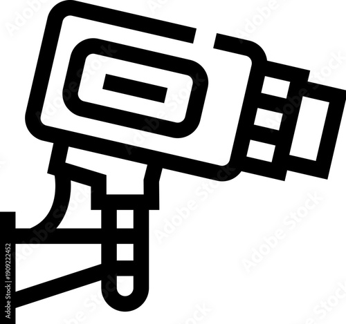 Security camera icon illustrating monitoring, observing, and protecting concepts for residential, commercial, or public spaces, ensuring safety and deterrence in both indoor and outdoor environments