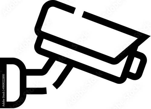 Security camera icon illustrating monitoring, safety, and protection in a modern information security system, providing a visual representation of constant watchfulness