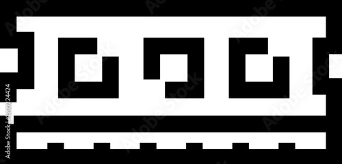 Computer ram memory module icon representing digital data storage, processing performance, and information technology, depicting a vital electronic component for modern computing systems