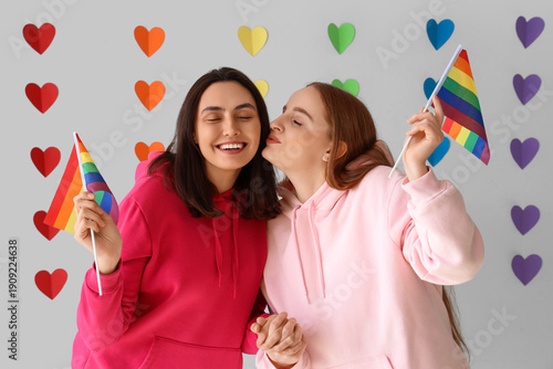 Young lesbian couple with L...