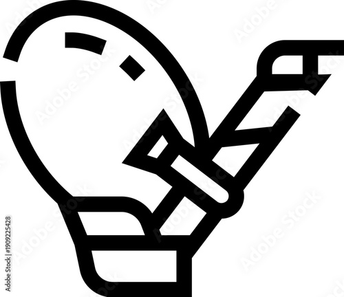 Satellite dish with its parabolic reflector and feed arm receiving data, representing global communication, broadcasting, network connectivity, and modern technology in a minimalist linear style