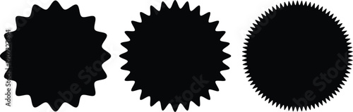 Starburst shapes black white background geometric