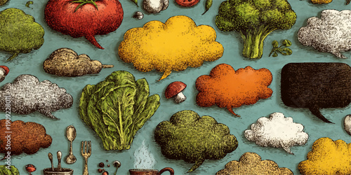 A colorful assortment of fabric buttons in various shapes and sizes