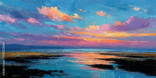 Neutral Earth Tone Acrylic Abstract Texture