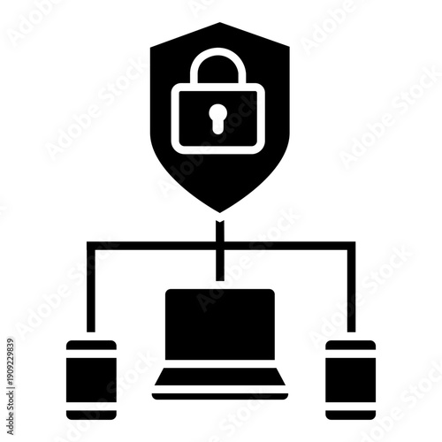 Firewall vector icon. Cybersecurity Illustration sign. Computer antivirus symbol. Data protection logo.