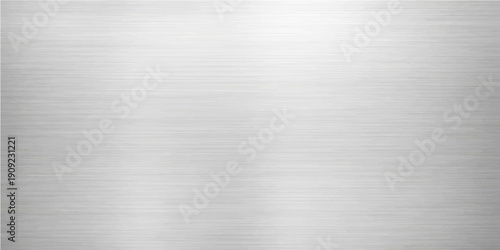 Polished stainless steel plate featuring a brushed metal texture on a shiny silver aluminum surface with a grey industrial pattern for a metallic wallpaper background