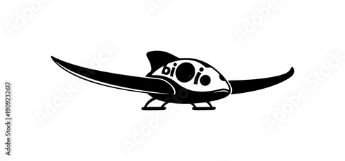 Modern BioTech Vehicle Silhouette Vector Illustration