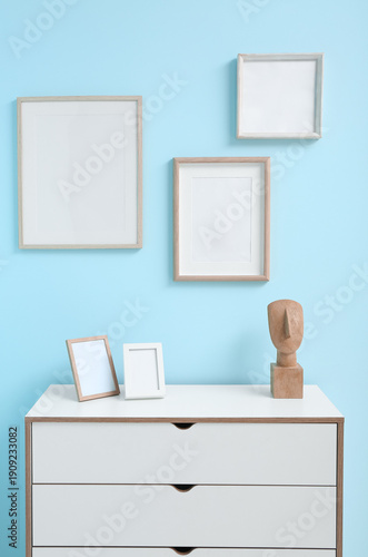 Chest of drawers with decor...