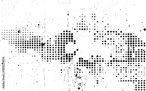 Black and White Abstract Halftone Texture