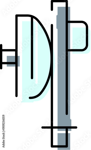 Medical oxygen mask ventilator icon showing respiratory support and therapy for patients needing emergency or long term breathing assistance in hospital and clinical care settings