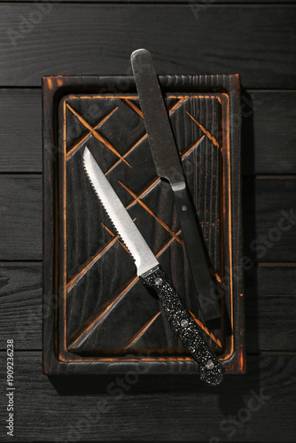 New cutting board and knive...