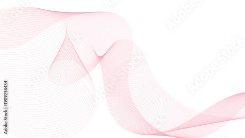 Abstract horizontal glowing pink line wave background