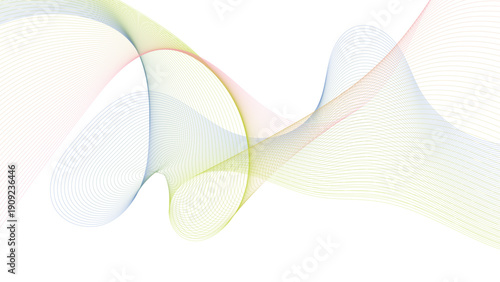 Abstract wave element for design. Digital frequency track equalizer. Stylized line art background. Vector