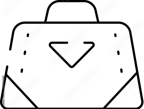 Handbag icon featuring a classic purse design with an outlined shape and distinct details, representing fashion accessories, shopping, and luxury retail for web and app interfaces