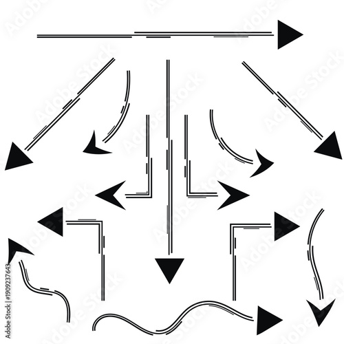 Arrow Icon vector Set. Simple arrows