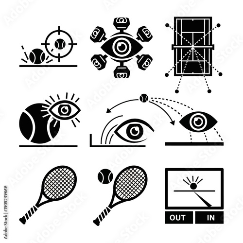 Tennis Technology: AI, Tracking, and Analysis Icons