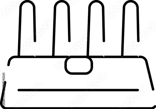Wireless router featuring multiple antennas, representing home networking, broadband internet access, wi fi technology, and modern digital connectivity for devices