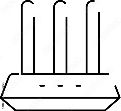 Wireless router icon representing fast, reliable wi fi and internet connectivity for home and office networks, symbolizing digital communication, data transfer, and networking technology