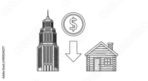 From Skyscraper to Cabin: Real Estate Value Decline and Financial Shift