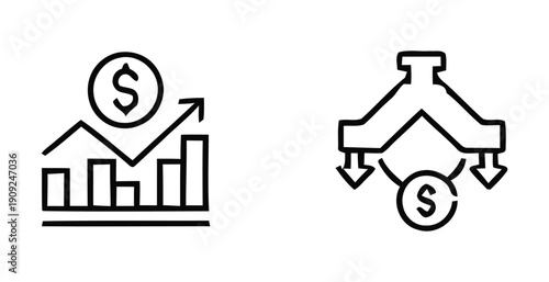 Financial growth and investment icons