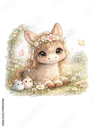 Pastel dreams in a spring meadow