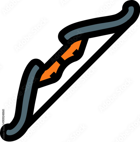 Recurve bow with string and arrow, classic archery equipment for target practice, sport, hunting and recreation, symbolizing precision, focus and traditional shooting skills