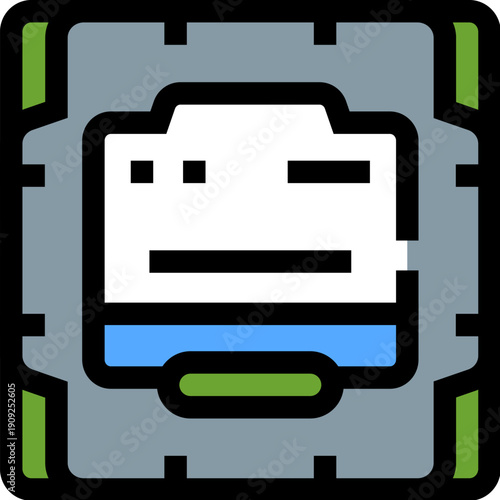 Processor chip unit, a vital computer hardware component, fitting into a motherboard socket, representing computing power, data processing, electronic technology, and digital innovation