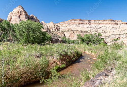 Fotografie Fremont Creek - River in Capitol Reef National Park, Utah, USA