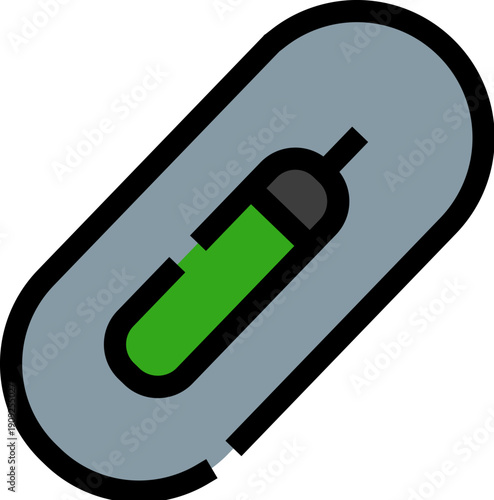 Inflatable boat icon depicting a small watercraft ideal for various outdoor activities, symbolizing concepts of leisure, transportation, and marine adventures