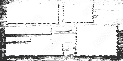 A vintage black grunge frame featuring a dirty ink texture and messy paint splats on a rough paper border design element