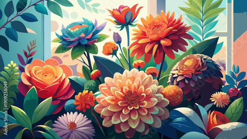 bouquet of flowers on a white background