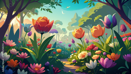 tulip flowers in the garden