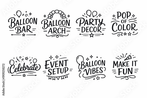 Balloon bar and arch decor with party vibes and celebration themes