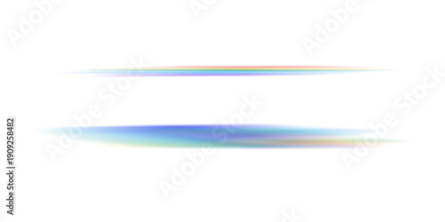 Canvas Print Blurred streaks of rainbow moving, digital art, motion blur effect, abstract design, gradient light trails