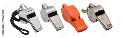 Obraz na płótnie Marine whistle set.