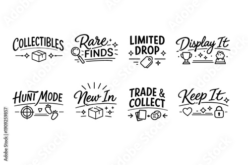 Collectibles and rare finds: limited drop, display, and trade icons