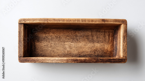 Wooden Box Display: An elev...