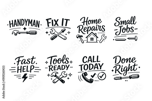 Handyman services: tools, repairs, fast help, small jobs, fix it, call today