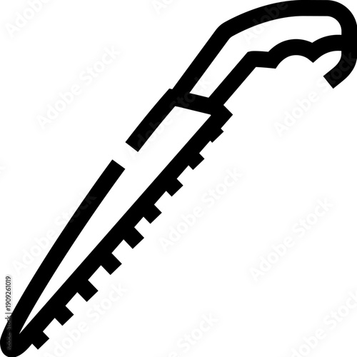 Pruning saw with serrated blade and curved handle for cutting branches, woodworking and yard maintenance durable hand tool for gardening, tree care, carpentry and outdoor projects