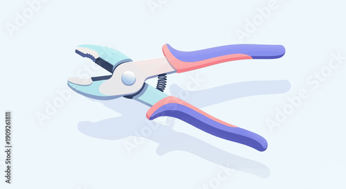A pair of pastel-colored garden shears with a spring mechanism