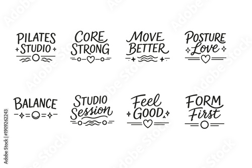 Inspirational workout quotes in creative typography for fitness motivation