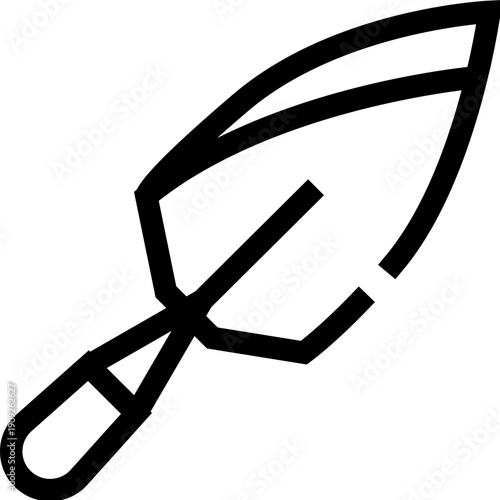 Garden trowel presenting an essential tool for horticulture, gardening activities, and landscaping, useful for planting seeds, moving soil, and cultivating plants