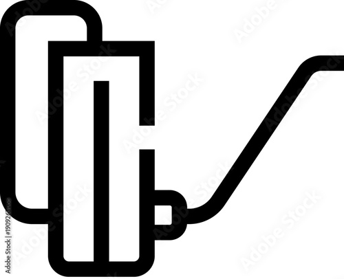 Garden sprayer line art icon symbolizing pesticide and pest control for agriculture, gardening, and plant protection, minimal vector outline for web, app, and marketing use