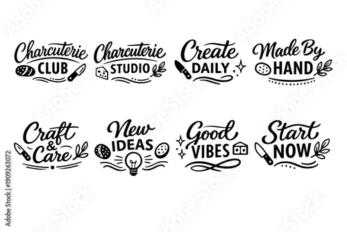 Charcuterie club studio craft ideas good vibes handcrafted art labels