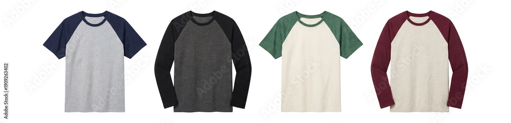 Naklejka premium Raglan sleeve shirt set.