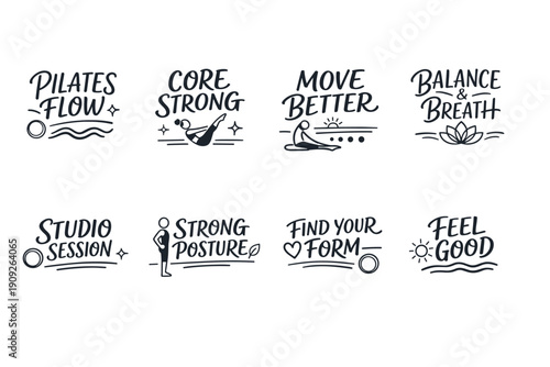 Inspirational fitness quotes collection for pilates and yoga enthusiasts