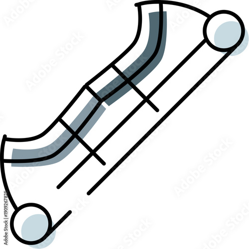 Document scroll icon representing history, ancient knowledge, reading, and legal information with an unrolling motion, ideal for technology and education concepts